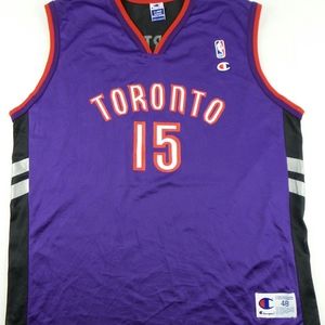 Vintage Champion NBA Toronto Raptors Vince Carter Basketball Jersey Size Mens 48